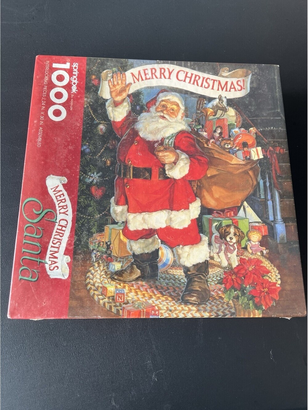 Springbok Merry Christmas Santa 1000 Piece Interlocking Jigsaw Puzzle